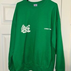 LONELY GHOST Green Crewneck Sweater